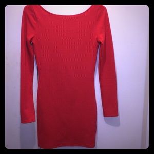 Long Sleeve Red Dress